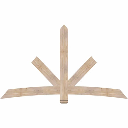 Ekena Millwork Alberta Smooth Timber Gable Bracket, Douglas Fir, 84"W x 49"H x 1 1/2"D x 5 1/2"F, 14/12 Pitch GBW084X49X0206ALB00SDF